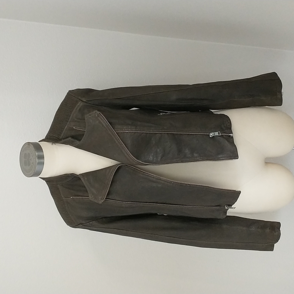 Soia & Kyo Women's Gray Leather Moto Jacket NWOT